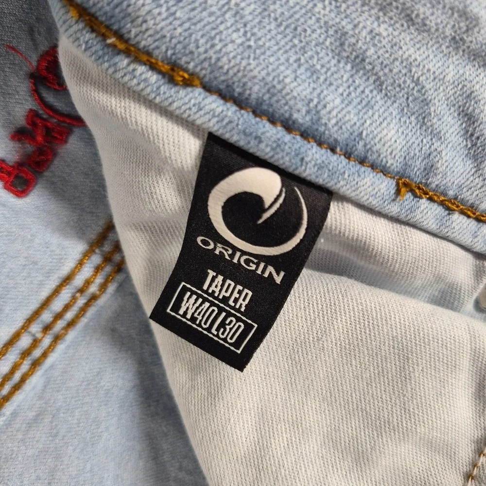 Origin Maine Jeans Men's 40x30 Blue Denim Delta 68 Tapered Stretch Casual NWOT‎